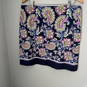 Talbots Blue‎ Pink  Mini Pencil Skirt